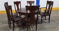 Wooden Table with 6 Chairs 45"×45"×27"