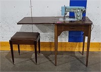 Vintage Kenmore Sewing Machine and stool