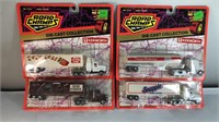 (4) ROAD CHAMPS DIE CAST SEMIS 1/64