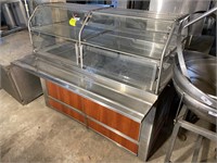 Refrigerated Cold Buffet w/ Shelf & Sneeze Guard
