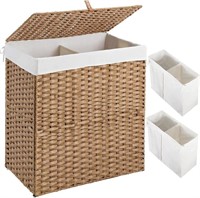 NEW $76  Laundry Hamper with Lid