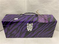 Purple Zebra Print Toolbox