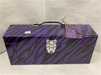 (2x bid)Purple Zebra Print Toolbox