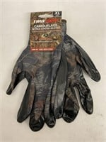(6x bid)True Grip Camo Nitrile Coated Gloves-XL
