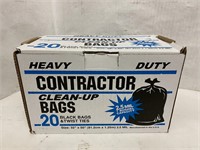 (2x bid)Heavy Duty 20pk Contractor Clean-Up Bags