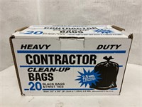 (2x bid)Heavy Duty 20pk Contractor Clean-Up Bags