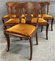 6 Mahogany Sabre Leg Chairs