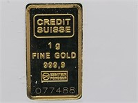 1 Gram Fine Gold Bar