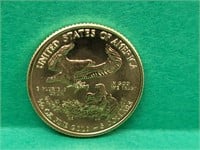 1/10 OZ  Fine Gold Eagle  Five Dollar Coin