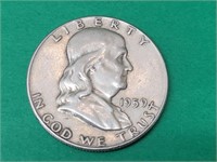 1959 Silver Franklin Half Dollar Coin