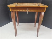 14.5 x17" h Side Table with Key & Hidden Storage