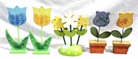 5 pc. Decorative Wood Flowers
