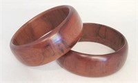 2 Wooden bracelets