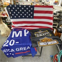 American Flag - Trump 2020 Flag - Harley Flag