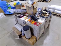 Bin Of Filters & Assorted Vehicle Parts