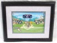 Disney "Game Day" 4 pc. Pin Set (Framed) with COA