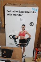 foldable exercise bike with monitor