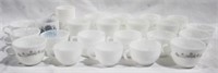23 pc. Assorted Milk Glass Cups