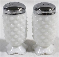 2 pc. Fenton Milk Glass Salt and Pepper Shakers