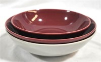 3 Bowls - one 8" & two 9" round