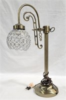 Lamp w/ decorative glass shade