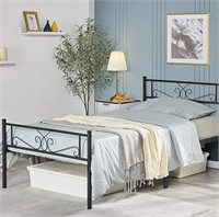 YAHEETECH TWIN SIZE METAL BED FRAME WITH