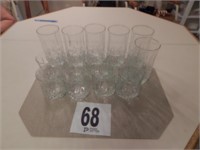 Small Clear Glasses - (6) Tall Glasses - clear