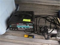 Assorted Tools, Battery Charger, 12 V Air Compress