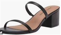 Essentials Women's Two Strap Heeled Sandal,