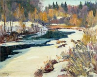 Lacey, A.H. (Bert) Snowy River Landscape 16" x 20"