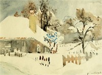 Collomb, Paul Cottage in the Snow 8" x 10" (20.32