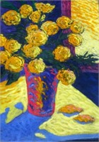 Vidal, Bernard Bouquet au vase rose 40" x 28" (101