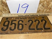 1928 PA LICESE PLATE