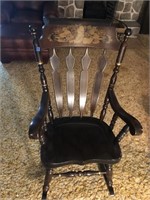 Folk Style Painted Rocking Chair