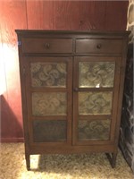 Antique Tin Punched Pie Chest w/ Drawers
