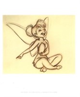 Disney Sketch Scene Giclee - "Tinkerbell" - 9.5x