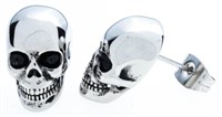 Stainless Steel Skull Head Style Earrings