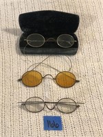 Lot of 3 Antique Eye Glasses