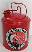 RED INDIAN GAS CAN RESTROVED w/ NEW DECAL