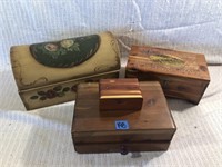Lot of Wooden Jewelry Boxes