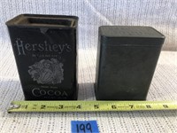 Vintage Lot of Hershey’s Cocoa Tins