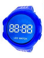 LED Watch, Large Dial, Multi Function - Blue