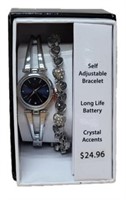 Lady's Quartz Watch & Bracelet Set - Heart Design