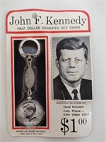 1964 JFK KEY CHAIN & PHOTO IN ORIGINAL PACKAGE