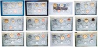 Group of 12 RCM UNC Coin Sets in Mylar Min Wrap -1