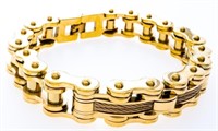 24kt G.P./Stainless Steel  Chain link Style Bracel