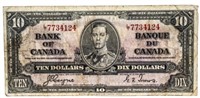 Bank of Canada 1937 $10 C/T