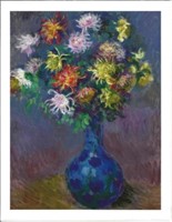 Claude Monet - 1840-1926 - "Vase de chrysanthemas