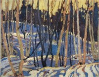 Tom Thomson (1877-1917) "Snow Shadow" 17.5x24 Th