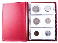 Coin Stock Book - 12 World Coins Includes Silver
